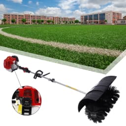 52CC 6500-8500rpm 2.3hp Multi-Purpose Handheld Sweeper Broom 2-Stroke 1-Cylinder Gas Power with Curved Baffle Quick Connector for Driveway Turf Artificial Grass Snow Clean