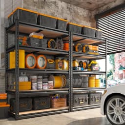 Heavy Duty 5 Tier Metal Storage Shelves Adjustable Garage Shelving Unit Freestanding Utility Organizer Racks Home Furniture for Kitchen Cabinet Pantry Basement Warehouse Craft Room