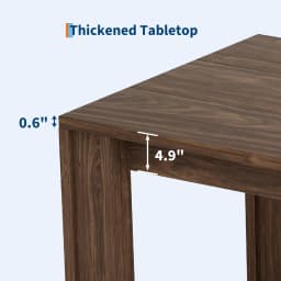 71" Long Dining Table for 6-8, Rectangular Farmhouse Kitchen Dining Room Table w/Wider H Legs & Large Wooden Tabletop, Sturdy Frame, Wood Strip Base, for Apartment, Kitchen, Dining