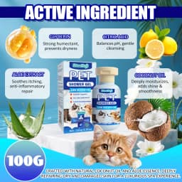 Waterless dry shampoo for cats and dogs; pet grooming and cleaning shampoo; foam; pet supplies