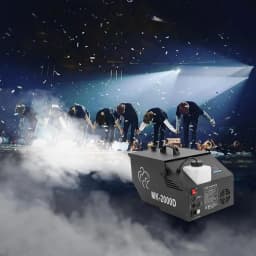 Low-Lying Fog Machine, 110V 1200W Smoke Machine Stage Fogger with LCD Display, 5000 CFM Portable Fog Machine with Remote Control