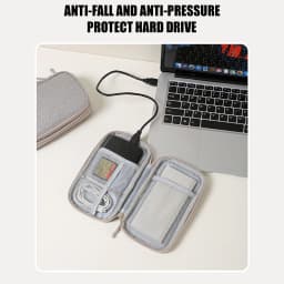 Electronics Storage Bag, Waterproof Cable Organizer Bag for Electronic Accessories Single Layer Large Shockproof Cable Organizer