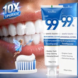 New Powerful Whitening Toothpaste, Brightens Teeth, Eliminates Bad Breath Stains and Odor, Mint Flavor, Deep Cleaning, Fresh Breath, Cares for Gums, Boosts Confidence in Smile, Travel-Friendly Tube for Home & On-the-Go Oral Care, Local Warehouses