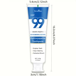 New Powerful Whitening Toothpaste, Brightens Teeth, Eliminates Bad Breath Stains and Odor, Mint Flavor, Deep Cleaning, Fresh Breath, Cares for Gums, Boosts Confidence in Smile, Travel-Friendly Tube for Home & On-the-Go Oral Care, Local Warehouses