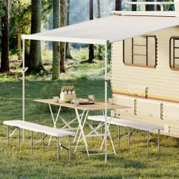 2‑Pack 6 FT Outdoor Folding Plastic Bench, Portable Camping Picnic Bench with 4cm Thick Scratch‑Stain Resistant HDPE Tabletop
