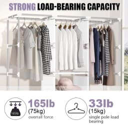 Closet Storage Portable Organizer Clothes Wardrobe Large Capacity Dustproof Non-woven Fabric Quick and Easy Assembly