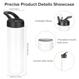 Sublimation Tumblers,12/25 Pack 20 oz Skinny Straight Sports Water Bottles Mugs,for Tumbler Press Machine Sublimation Print