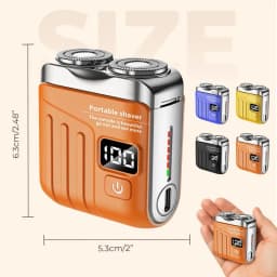 Electric Shaver with Smart LED Display, 9000 RPM Motor, 180 Days Standby, Waterproof Body, 1-Hour Quick Charge, Portable