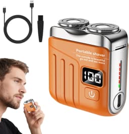 Electric Shaver with Smart LED Display, 9000 RPM Motor, 180 Days Standby, Waterproof Body, 1-Hour Quick Charge, Portable