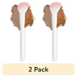 Contour BrushThis angled brush is designed to fit the contours of the face, making it a breeze to apply creative makeup