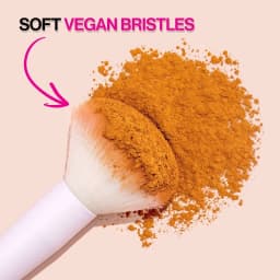 Contour BrushThis angled brush is designed to fit the contours of the face, making it a breeze to apply creative makeup