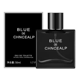 Blue Men's Light Fresh Mint & Lemon Eau De Parfum 50ml Woody Jasmine Cedar Fragrance for Workshops Dating Parties