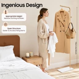 L-shape Coat Rack 170cm/66.93in, Freestanding Classic Gold Coat Rack 3 Hooks, for Hallways, Bedrooms, Living Rooms, Bathrooms