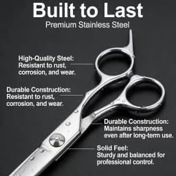 Stainless Steel Hair Thinning Shears Professional Barber Scissors for Precision Cutting Texturizing Layering