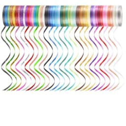 48 Rolls Curling Balloon String Roll Ribbons 48 Colors 5mm 11 Yards Gift Wrapping Ribbons for Art Crafts Bows Wedding Party Flo