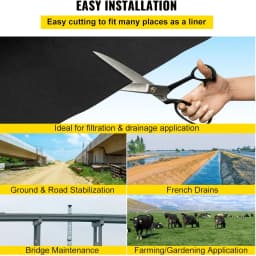 Heavy-duty non-woven geotextile, suitable for gardens, flower beds, soil separation, surface coverage, and lawn beautification