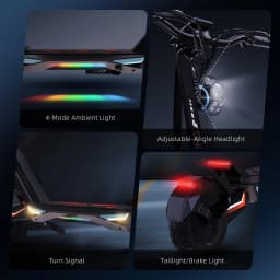 ONECNA T3PRO T3 Electric Scooter 32MPH,1500W 1000W Fast E-Scooter for Adults and Teens,10 Inch Off-Road Tires, Portable and Foldable Long Range Escooter Commuter RGB