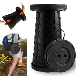 1 Portable Collapsible Stool – Lightweight, Retractable Chair for Outdoor Camping, Fishing, and Indoor Kitchen Use (Max Load 400 lbs, Rainbow Color) – Easter Gift