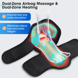 Wireless Air Pressure Ankle Massager,Electric Heating Foot Airbag Compression Massage,Ankle Joint Sole Kneading Muscle Relax
