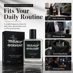 Toxically Masculine Cologne Infused Eau de Cologne for Men, 100 ml / 3.4 Fl Oz Spray, Classic Cologne Scent Masculine Fragrance, Long Lasting Men’s Cologne for Daily Wear, Night Out & Gifts for Him
