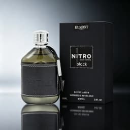 Long Lasting 80% Eau De Parfum Nitro Black Masculine Dark Woody Perfume Dumont Black Leather Bottle 100ml For Men Gift