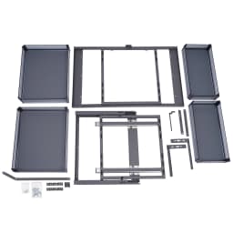 NEWEST 2-Tier W/4 Adjustable Baskets,Pull Out Cabinet Organizer, Fits 14"Opening&Soft-Close Mechanism for Kitchen Base Cabinet