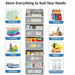 5-Tier Behind Door Hanging Shoe Organizer Multilayer Dustproof Large Capacity Bedroom Storage Bag