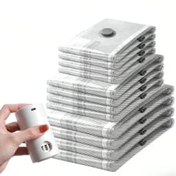 12 Pcs Travel Vacuum Seal Bags Modern Sleek Checkered Pattern Space Saving Storage Bags With Electric Rechargeable Air Pump Reusable Vacuum Storage Bags For Clothes Blankets Pillows Luggage Travel Essential