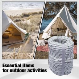 3/8 in X 100 ft. White-Green High-Strength Polyester Braided Rope with 2124 lbs. Maximum Pull, Tree Work Rope for Sailboat Camping and Horticultural Farm operations