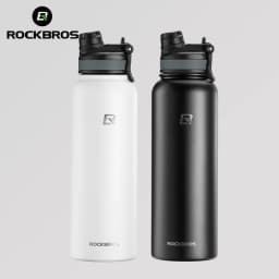 ROCKBROS Thermos Water Bottle 500ml 1000ml Thermal Cup Non Slip 304 Stainless Steel Cold And Hot Thermo Cup Cycling Hiking Equipment