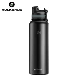 ROCKBROS Thermos Water Bottle 500ml 1000ml Thermal Cup Non Slip 304 Stainless Steel Cold And Hot Thermo Cup Cycling Hiking Equipment