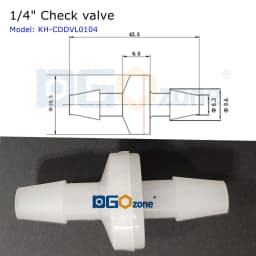 1/8' 3/16' 1/4' SPA Check Valve Ozone Proof Valve Non-return Valve PVDF Body Acid and Alkali Resistant DGOzone