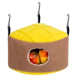 Parrot Hanging Hammock Winter Warm Nest Plush Hideout Snuggle to Sleep for Play Rest for Parakeet Sugar Glider B03E