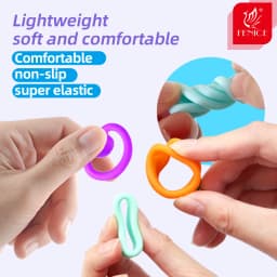 Fenice Pet Scissors Silicone Finger Rings Imported Soft Finger Non Slip Ring Beautician Finger Set Ultra Soft and Comfortable