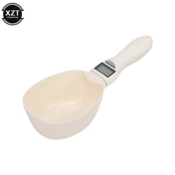 Pet Food Spoon Scale Electronic Measuring Tool for cat Dog Feeding Bowl Digital Precise Detachable Scooper with LED Display 