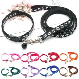 Dog Collar Leash Lead Nylon Adjustable Pet Leash Collar Dog Collar and Leash Set for Small Medium Large Dogs Puppy Pet Supplies