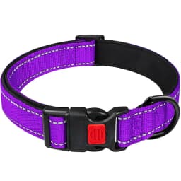 Reflective Dog Collar,Soft Neoprene Padded Breathable Nylon Pet Collar Adjustable for Medium Large Dogs, Neck