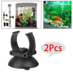10Pcs Fish Tank Aquarium Suction Cups Heater Tube Holder Clamps Clips Aquarium Light Suction Clips 35mm Diameter, Black