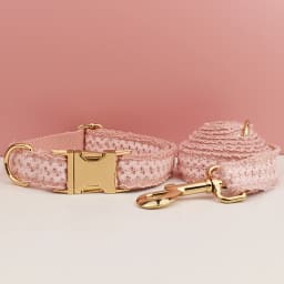 Pink Lace Dog Collar Personalizd Custom Engraved Nameplate Pet Wedding Collar Harness For Dogs Dog Accessories Luxury Lace03