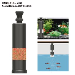 Fish Tank Feeder Handheld Finger Pressure Aluminum Alloy Fish DIY Feeder Mini Small Batch Fish Feeder Quantitative Feeder