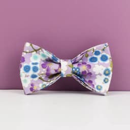 Adjustable Dog Harness Printed Purple Soft Cotton Personalized Dog Collar Leashes Harness Bow Set Dog Accessories Flowers 03