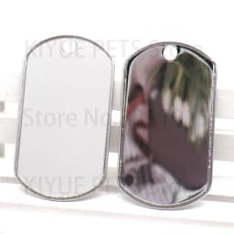 Wholesale 100 20Pcs Stainless Steel Military Identity Tag Dog ID Tags For Men Pendant Men Tags Necklace Personality Necklace