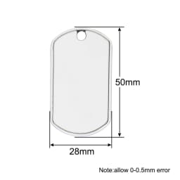 Wholesale 100 20Pcs Stainless Steel Military Identity Tag Dog ID Tags For Men Pendant Men Tags Necklace Personality Necklace