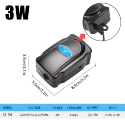 Adjustable Aquarium Air Pump 110V~220V Air Pump 3W~12W For Bedroom Fish Tank Silent Oxygen Pump Air Compressor