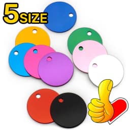 Wholesale 20Pcs Dog Id Tags Round Aluminum Tag DIY Personalized Pet Name Plate Engraving Anti-lost Pendant Collar Accessory