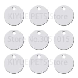 Wholesale 20Pcs Dog Id Tags Round Aluminum Tag DIY Personalized Pet Name Plate Engraving Anti-lost Pendant Collar Accessory