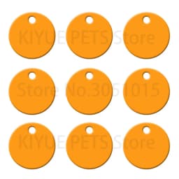 Wholesale 20Pcs Dog Id Tags Round Aluminum Tag DIY Personalized Pet Name Plate Engraving Anti-lost Pendant Collar Accessory