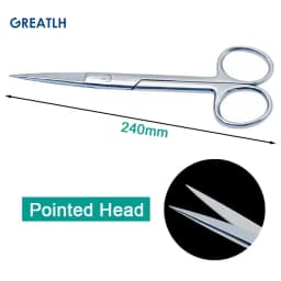 1pcs Orthopedic Surgical Scissors Straight Scissors Stainless Steel Orthopedic Veterinary Instrument Round/Point Head pet