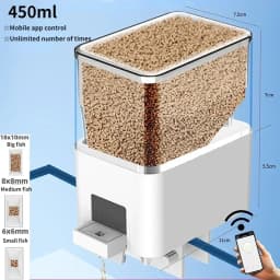 Automatic Aquarium Fish Tank Food Feeder Timing/Wifi Wireless Intelligent Mobile APP Voice Control Remote food dispenser