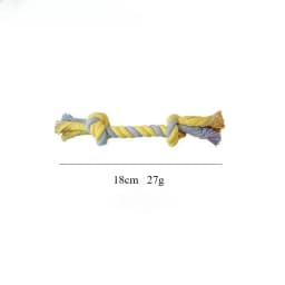 Pet Dog Double Knot Chewing Rope Knot Puppy Toy Clean Teeth Durable Braided Bone Rope Pet Molar Toy Pet Supplies Dog Supplies